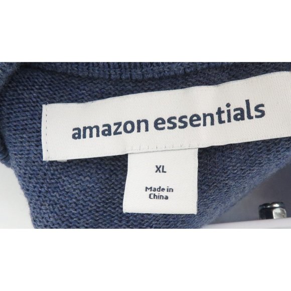 Amazon Essentials Men's Full-Zip Cotton Blue Sweater XL NWT - Picture 5 of 5